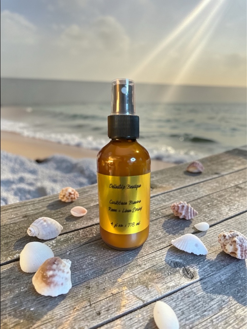 4oz Caribbean Breeze Room & Linen Spray Tropical Coconut Beach Scent